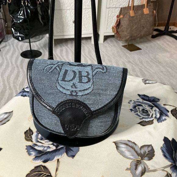 Dooney & Bourke Blue and Black Crossbody Bag with Logo - Picture 3 of 11